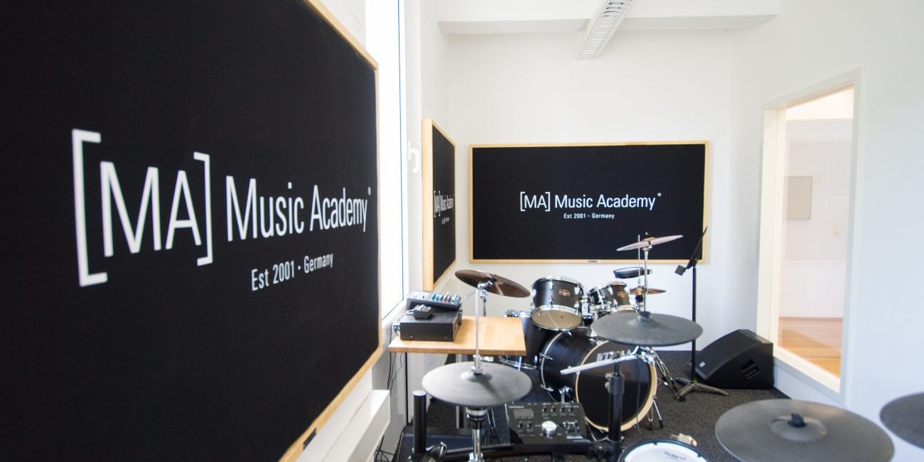 Schlagzeug Proberaum in der Music Academy