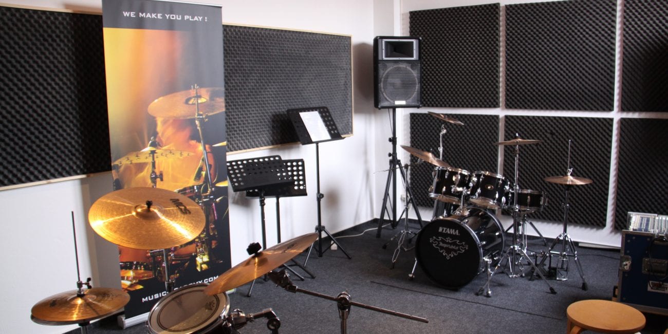 Schlagzeugraum in der Music Academy