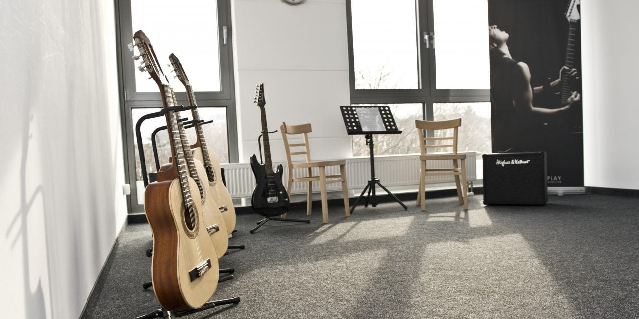 Gitarrenraum für Schüler und Dozenten